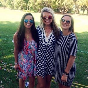 J Crew Navy Patterned Dress